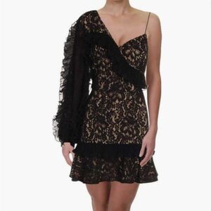 Keepsake Ruffle Sleeve Lace Dress - M